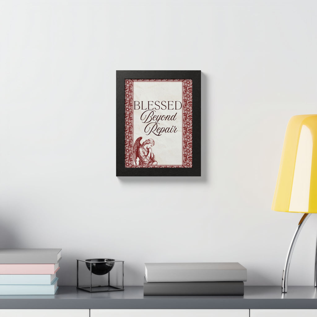 Blessed Beyond Repair™ – Vintage Angel Wall Decor Print