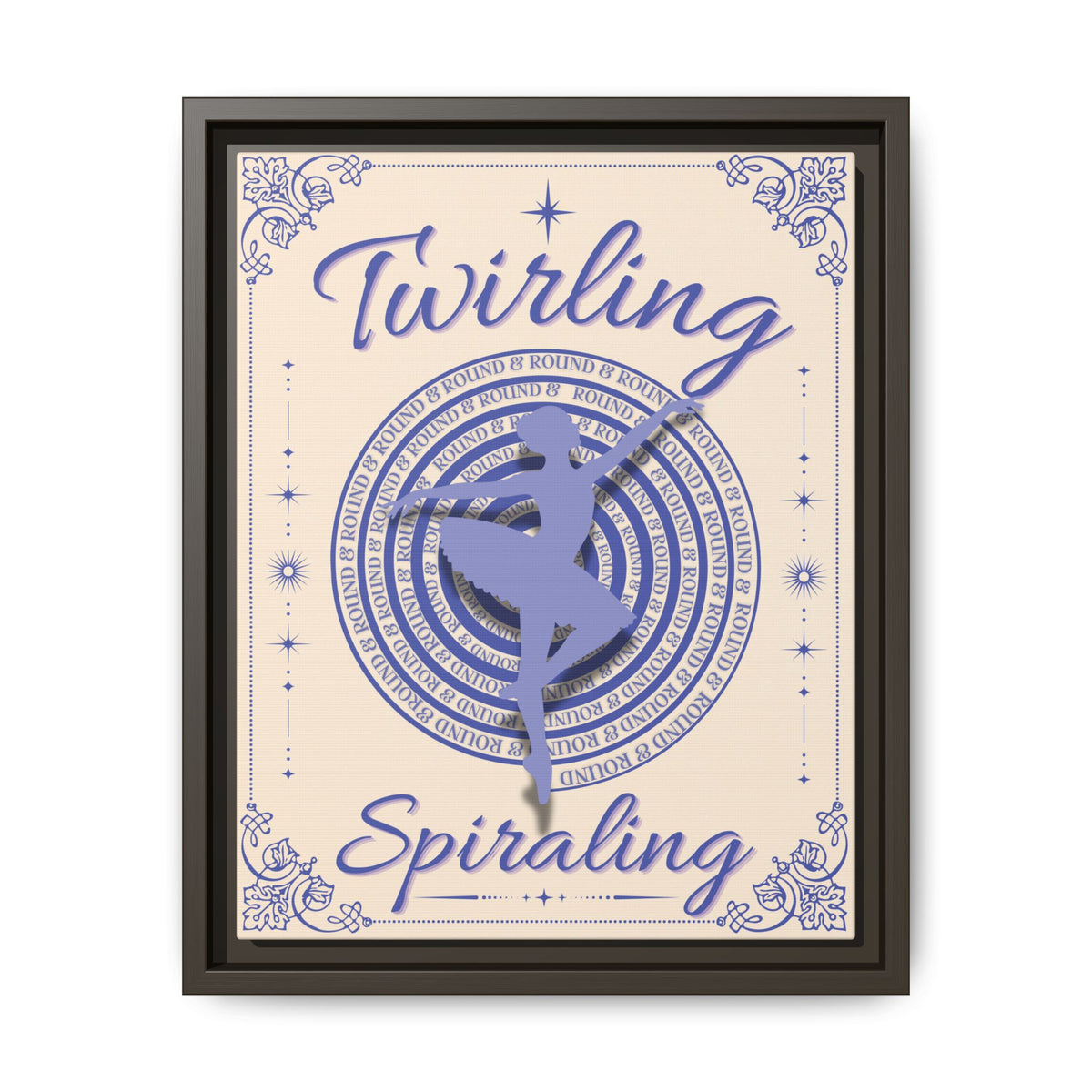 Twirling/Spiraling™ — Framed Canvas Wall Art