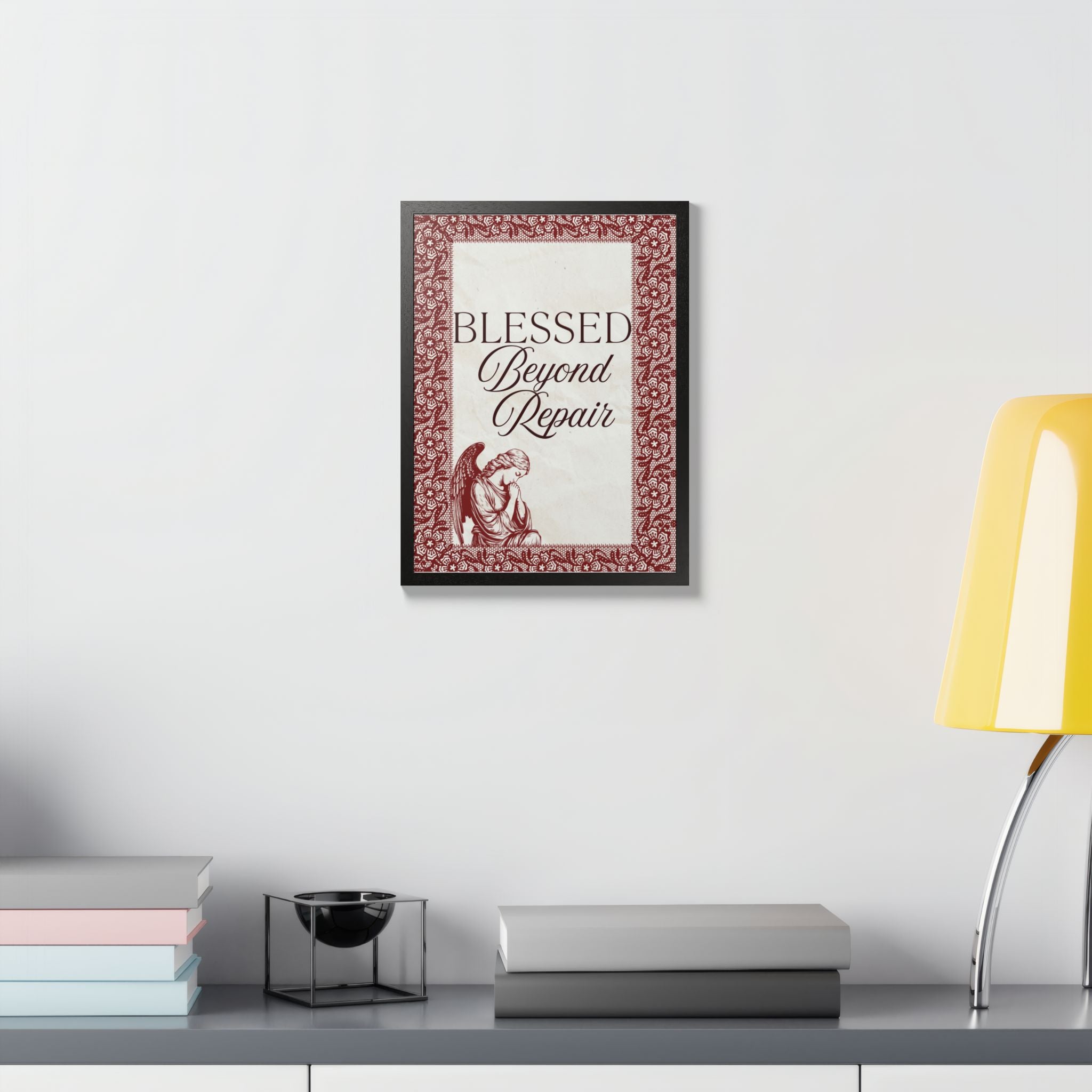 Blessed Beyond Repair™ – Vintage Angel Wall Decor Print