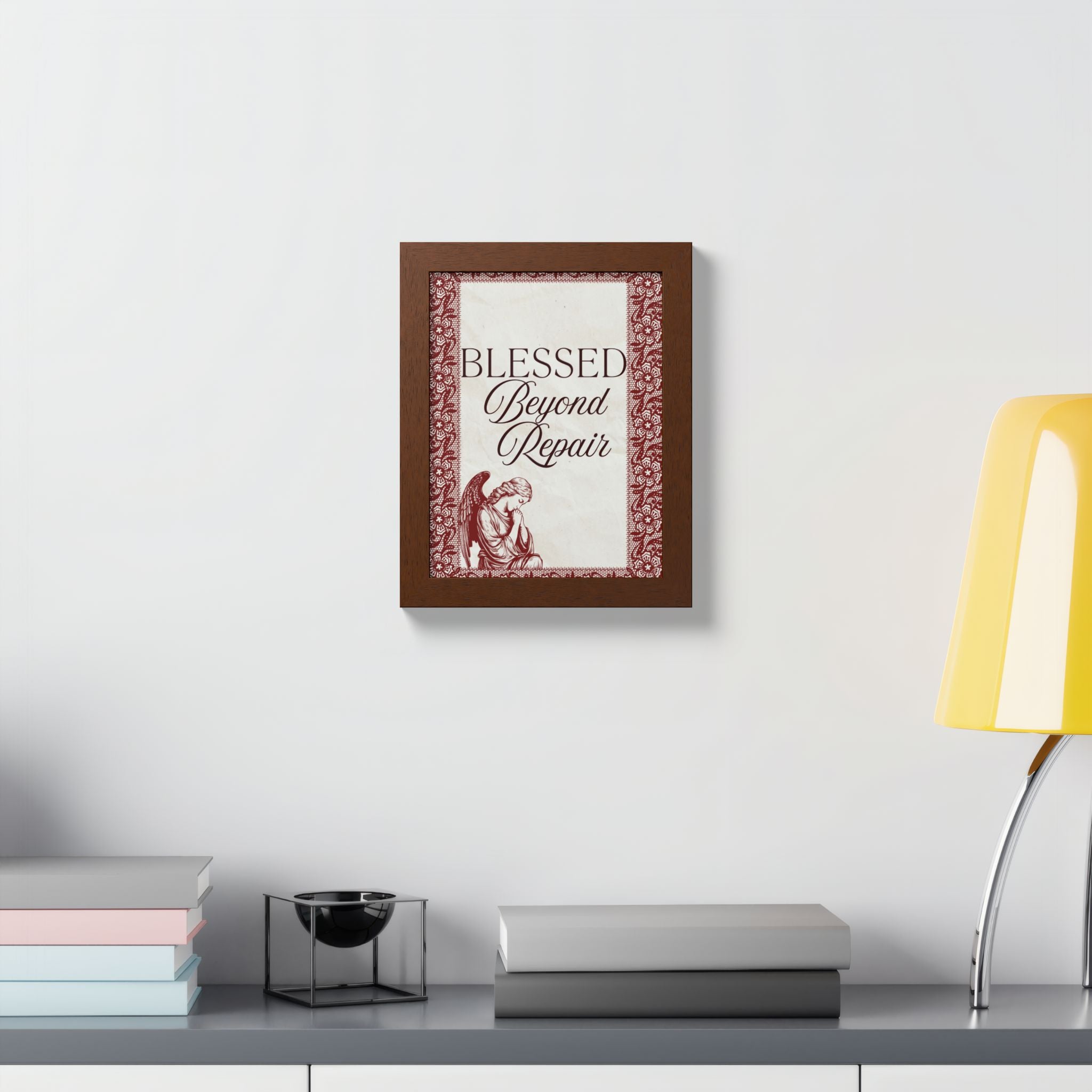Blessed Beyond Repair™ – Vintage Angel Wall Decor Print