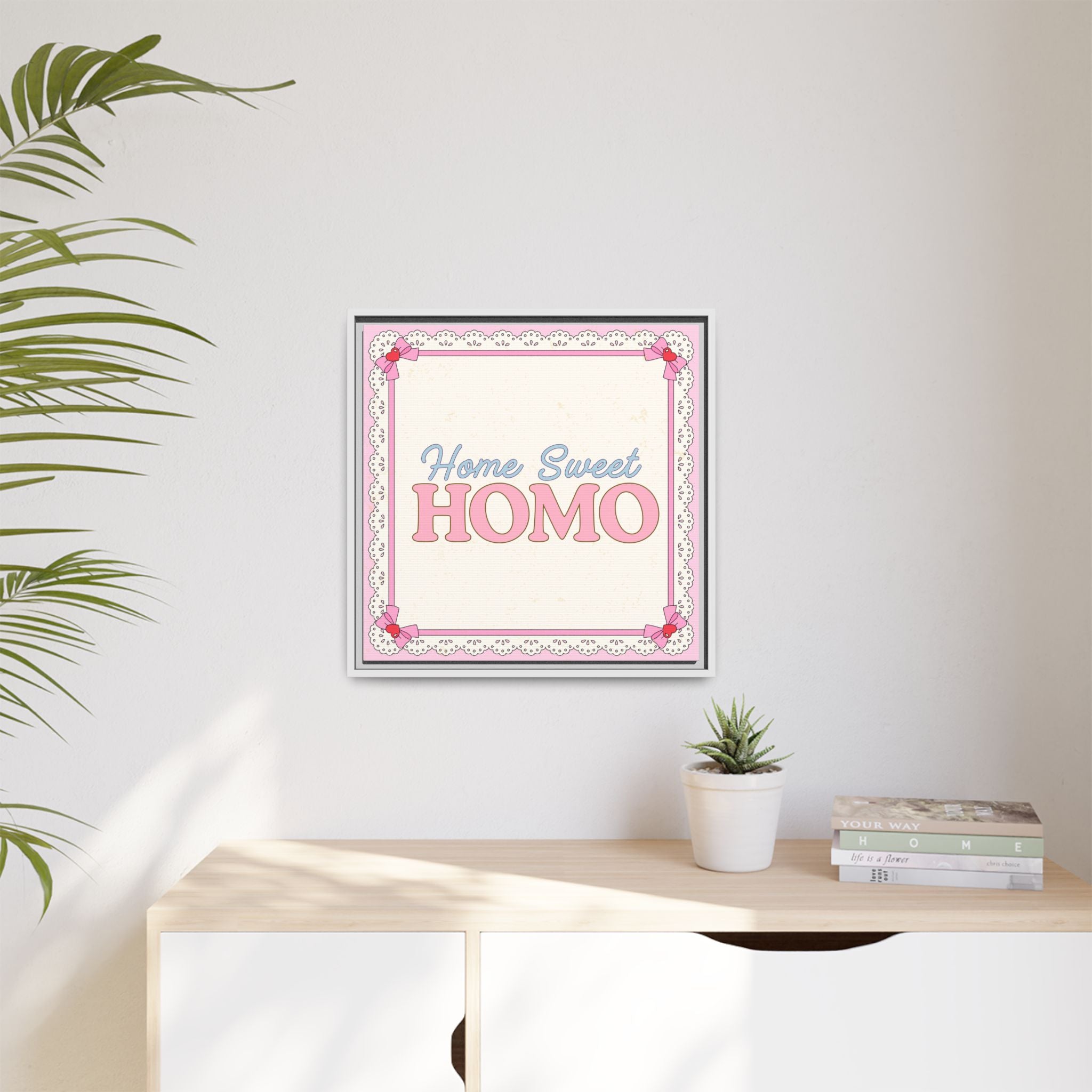 Home Sweet Homo™ — Framed Canvas Wall Art