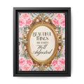 Beautiful Things Are Rarely Well Adjusted™ — Framed Canvas Wall Art