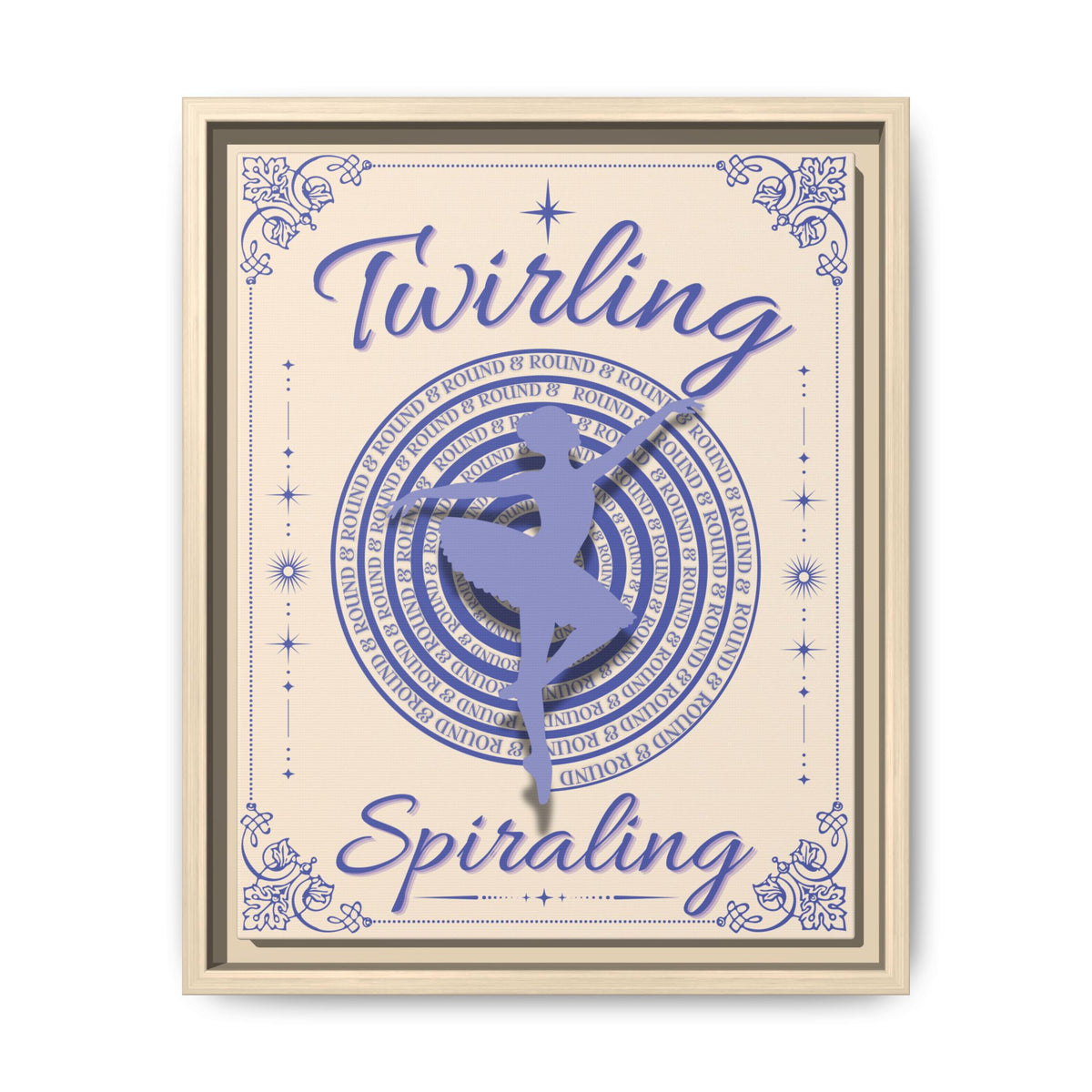Twirling/Spiraling™ — Framed Canvas Wall Art